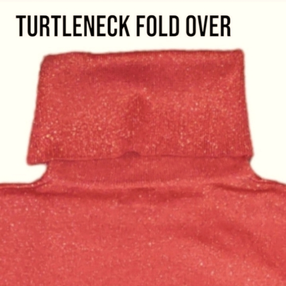 NWOT Dress Barn Red Shimmery Turtleneck Sweater 🆕 - Picture 3 of 5